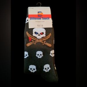 Black Dress Socks with Skull Design